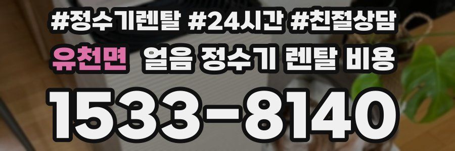 유천면 얼음 정수기 렌탈 비용