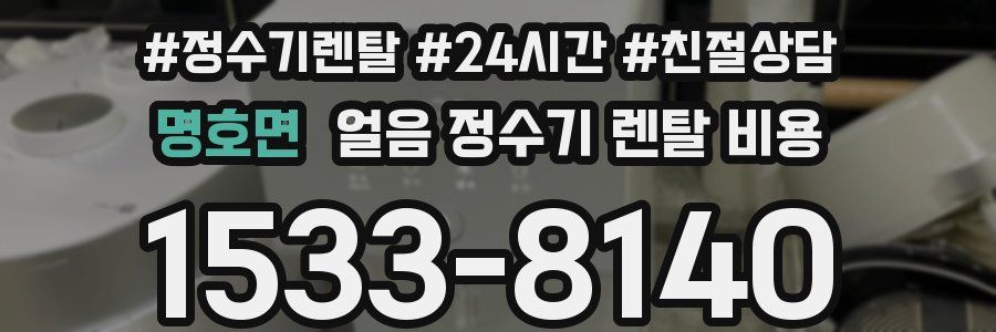 명호면 얼음 정수기 렌탈 비용