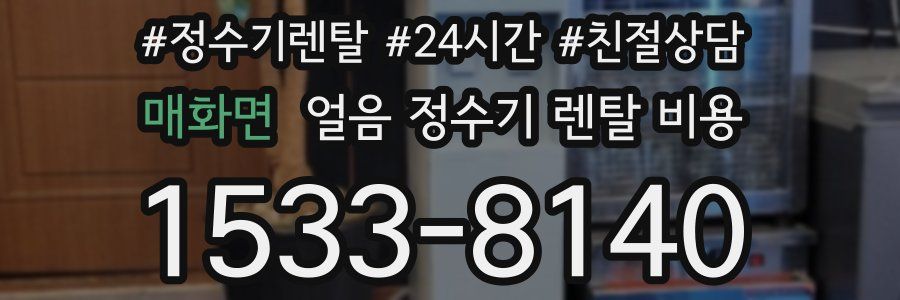 매화면 얼음 정수기 렌탈 비용