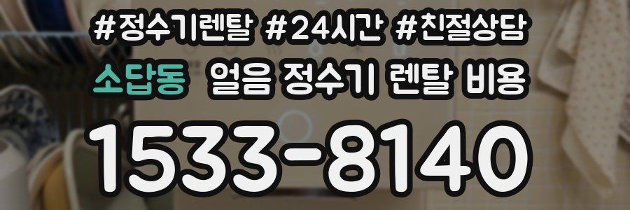 소답동 얼음 정수기 렌탈 비용