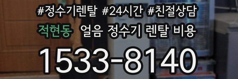 적현동 얼음 정수기 렌탈 비용