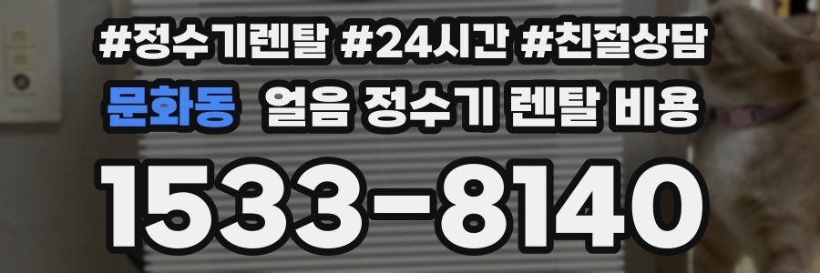 문화동 얼음 정수기 렌탈 비용