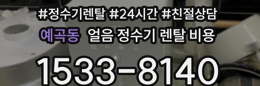 예곡동 얼음 정수기 렌탈 비용