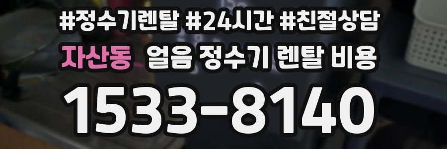 자산동 얼음 정수기 렌탈 비용