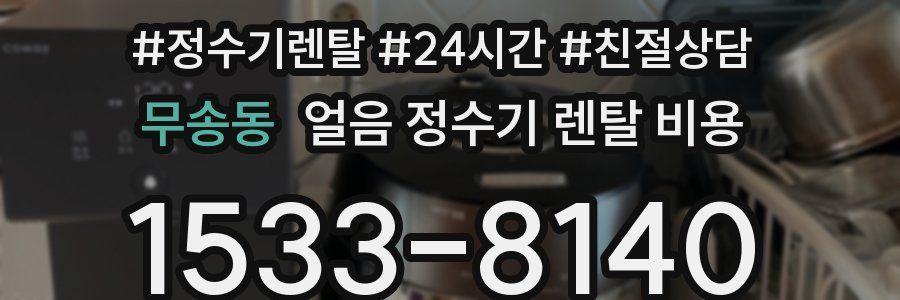 무송동 얼음 정수기 렌탈 비용