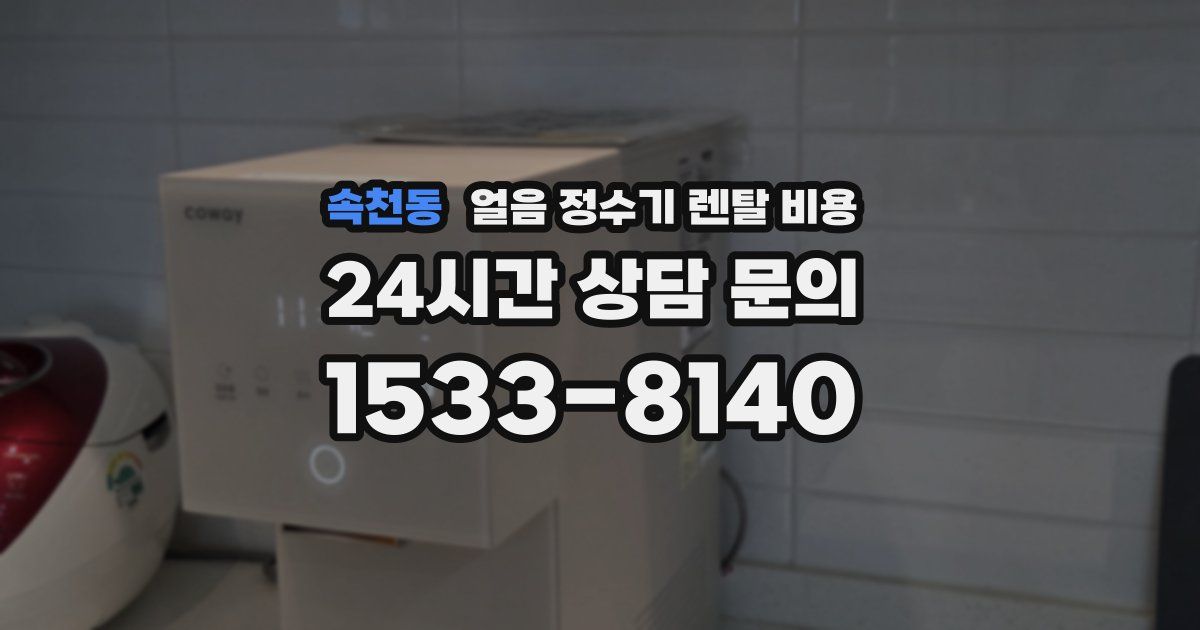 속천동 얼음 정수기 렌탈 비용