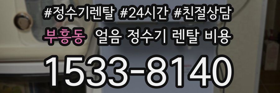 부흥동 얼음 정수기 렌탈 비용
