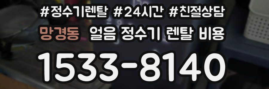 망경동 얼음 정수기 렌탈 비용