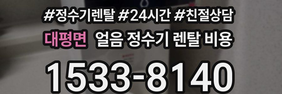 대평면 얼음 정수기 렌탈 비용