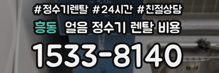 흥동 얼음 정수기 렌탈 비용