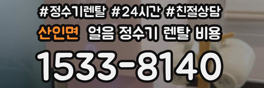 산인면 얼음 정수기 렌탈 비용