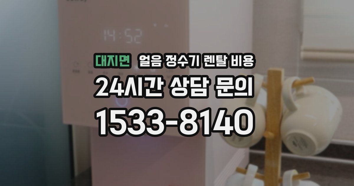 대지면 얼음 정수기 렌탈 비용