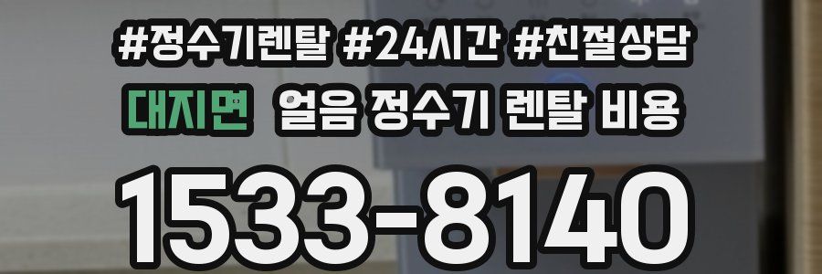 대지면 얼음 정수기 렌탈 비용