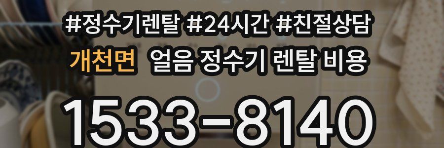 개천면 얼음 정수기 렌탈 비용