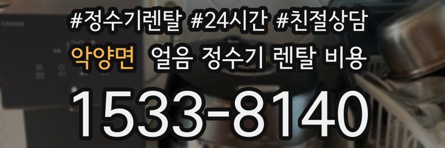 악양면 얼음 정수기 렌탈 비용