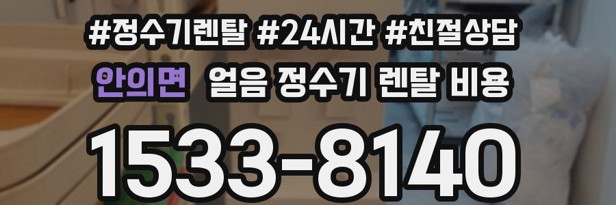 안의면 얼음 정수기 렌탈 비용