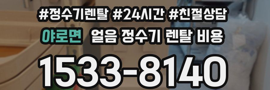 야로면 얼음 정수기 렌탈 비용