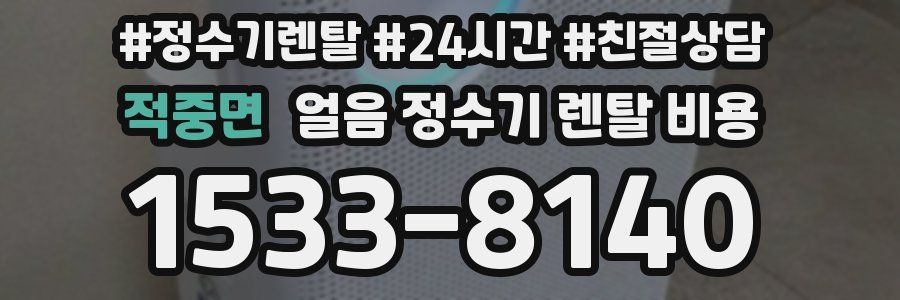 적중면 얼음 정수기 렌탈 비용