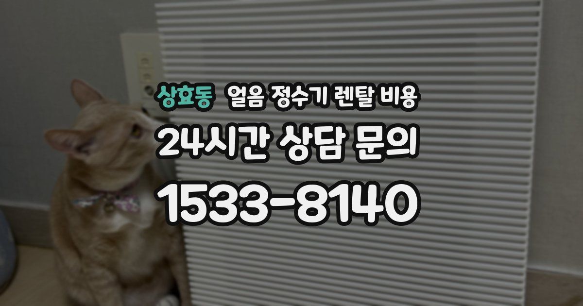 상효동 얼음 정수기 렌탈 비용