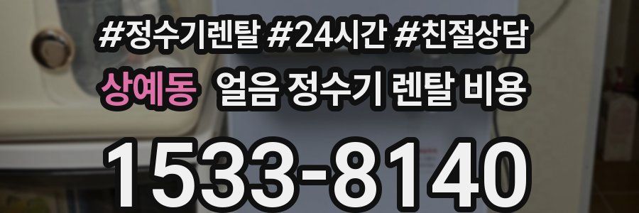 상예동 얼음 정수기 렌탈 비용