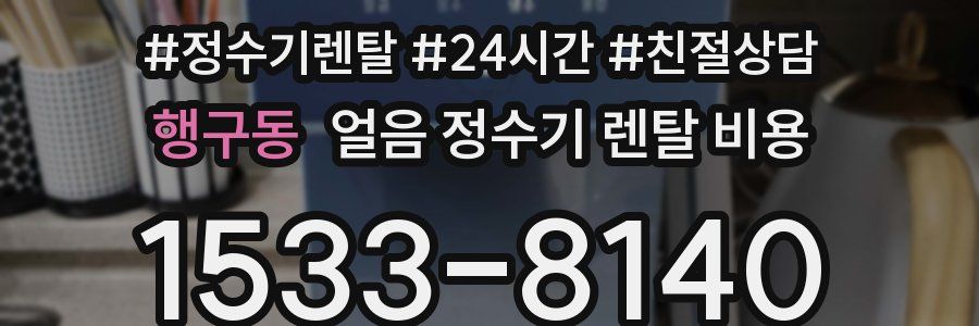 행구동 얼음 정수기 렌탈 비용