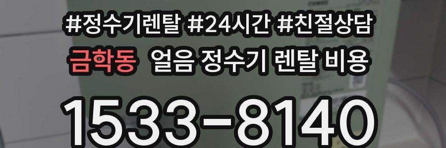 금학동 얼음 정수기 렌탈 비용