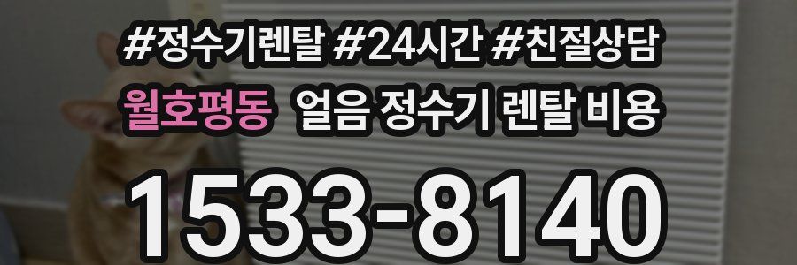 월호평동 얼음 정수기 렌탈 비용