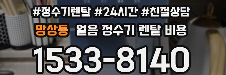 망상동 얼음 정수기 렌탈 비용