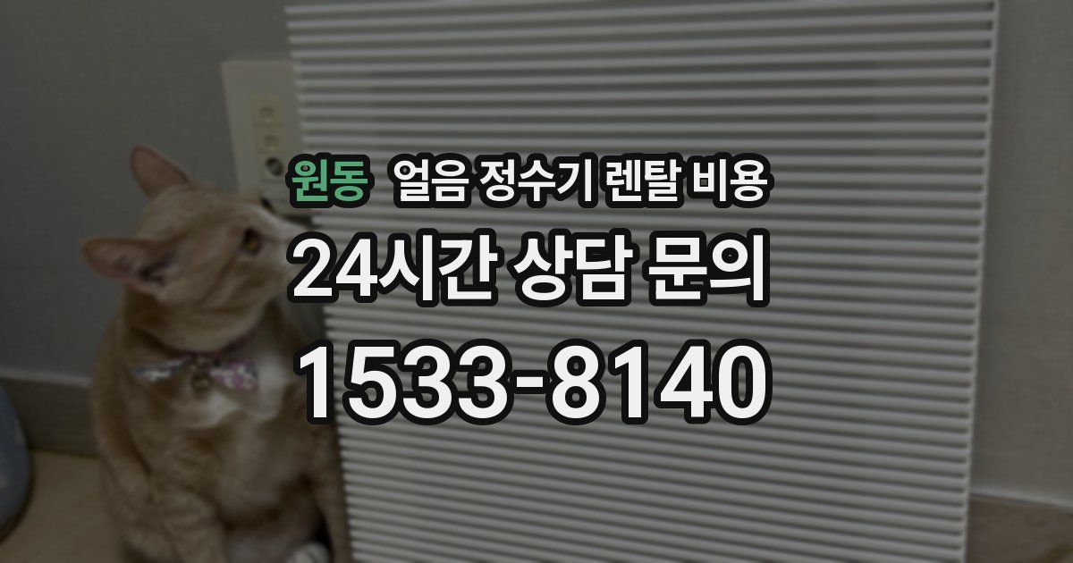 원동 얼음 정수기 렌탈 비용