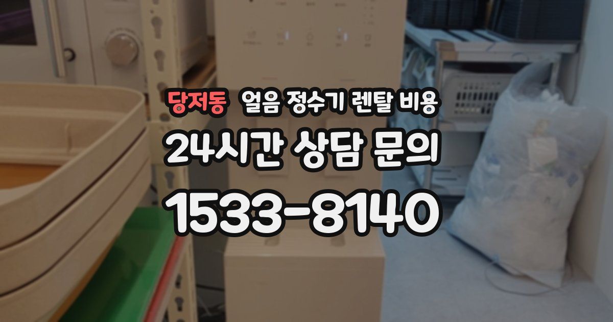 당저동 얼음 정수기 렌탈 비용