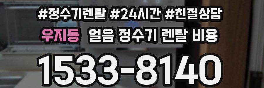 우지동 얼음 정수기 렌탈 비용