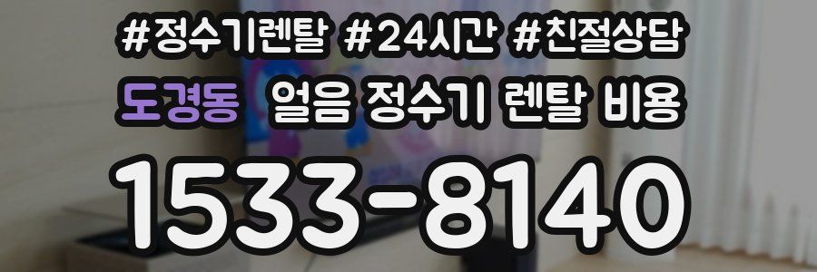 도경동 얼음 정수기 렌탈 비용