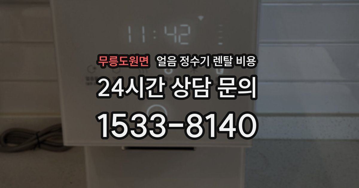 무릉도원면 얼음 정수기 렌탈 비용