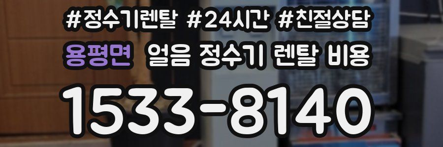 용평면 얼음 정수기 렌탈 비용