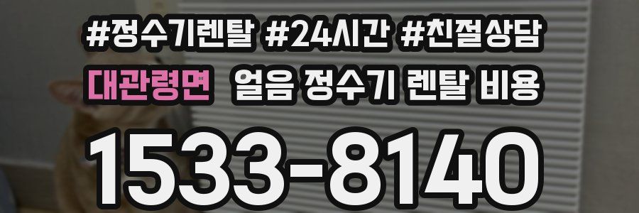 대관령면 얼음 정수기 렌탈 비용