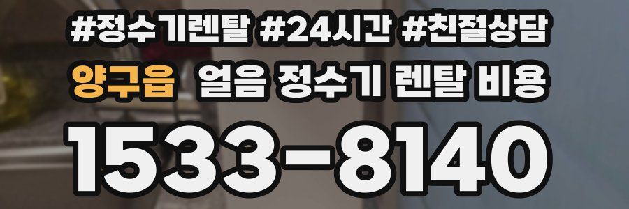 양구읍 얼음 정수기 렌탈 비용