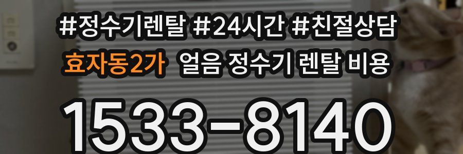 효자동2가 얼음 정수기 렌탈 비용