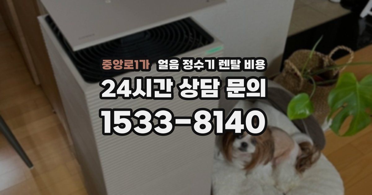 중앙로1가 얼음 정수기 렌탈 비용