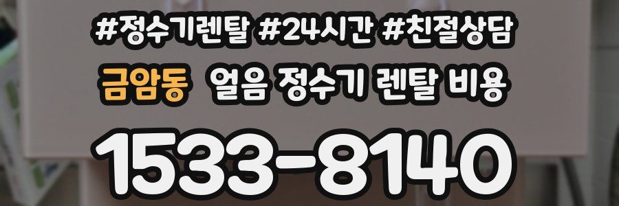 금암동 얼음 정수기 렌탈 비용