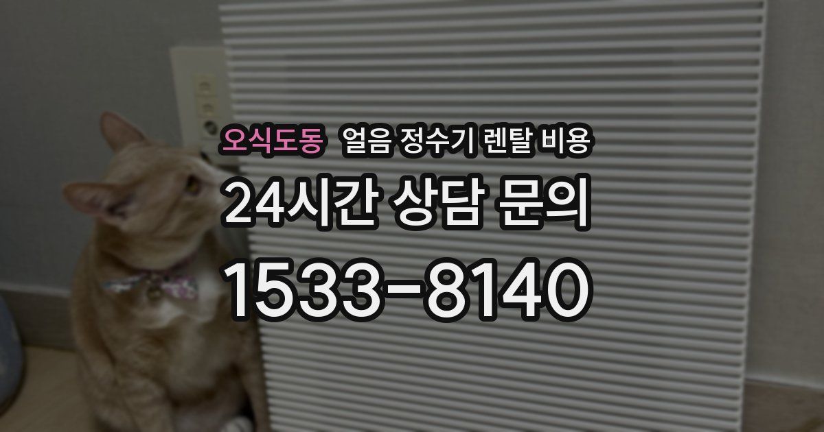 오식도동 얼음 정수기 렌탈 비용