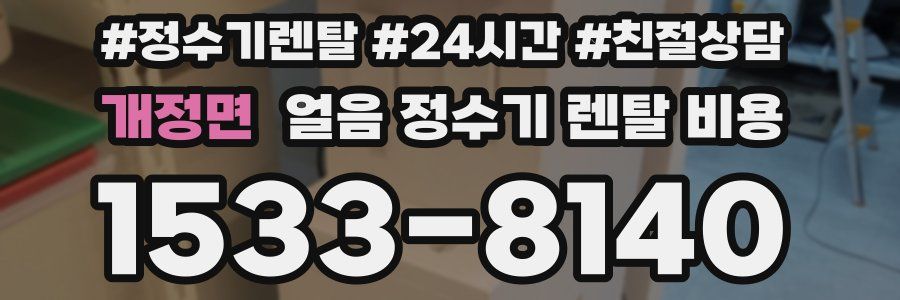 개정면 얼음 정수기 렌탈 비용