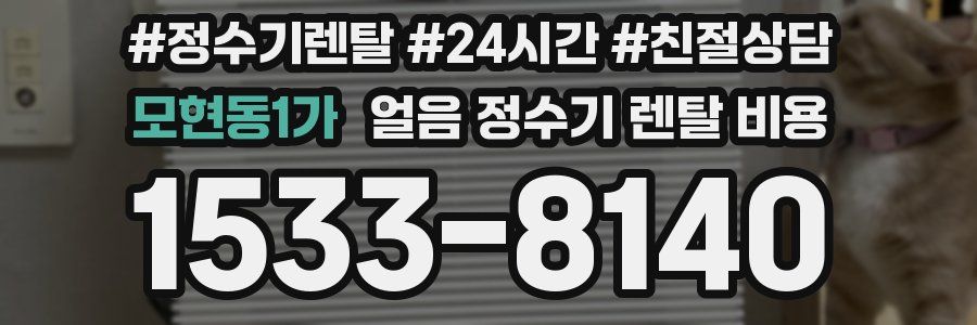 모현동1가 얼음 정수기 렌탈 비용