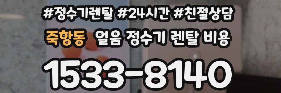 죽항동 얼음 정수기 렌탈 비용
