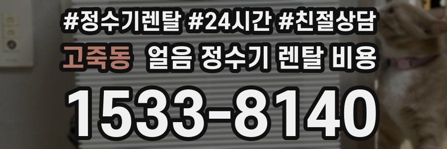 고죽동 얼음 정수기 렌탈 비용