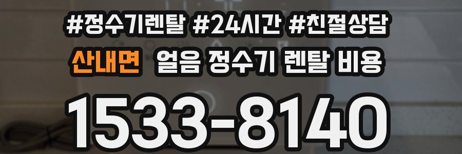 산내면 얼음 정수기 렌탈 비용