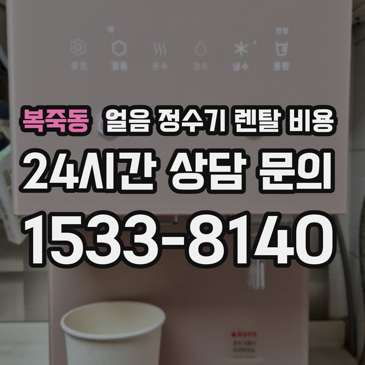 복죽동 얼음 정수기 렌탈 비용 가족 수에 따라 달라지는 선택 기준