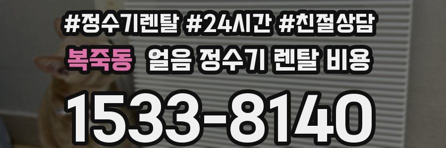 복죽동 얼음 정수기 렌탈 비용