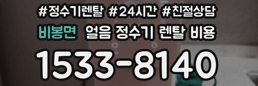 비봉면 얼음 정수기 렌탈 비용