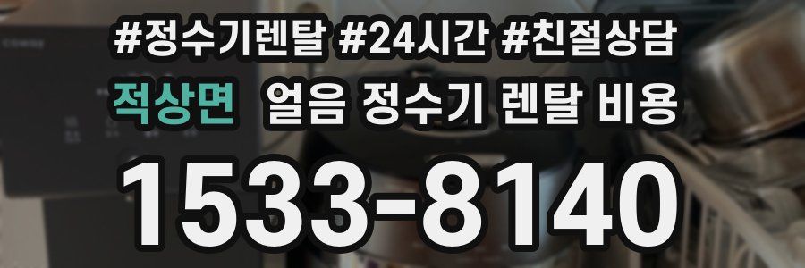 적상면 얼음 정수기 렌탈 비용