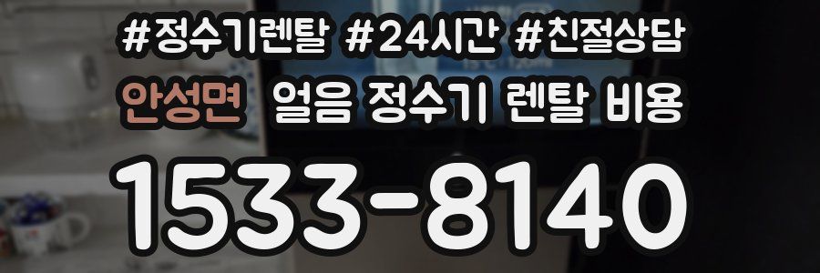 안성면 얼음 정수기 렌탈 비용